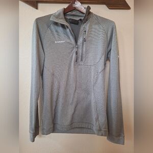 Mammut Aenergy Light Textured Mid Layer 1/4 Zip Gray Mens/Unisex Size S